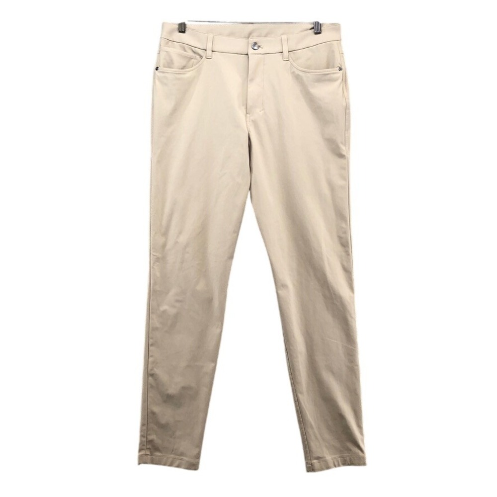 Lululemon ABC Pant Slim Mens 32 Tan Khaki Warpstreme Technical Trousers Preppy